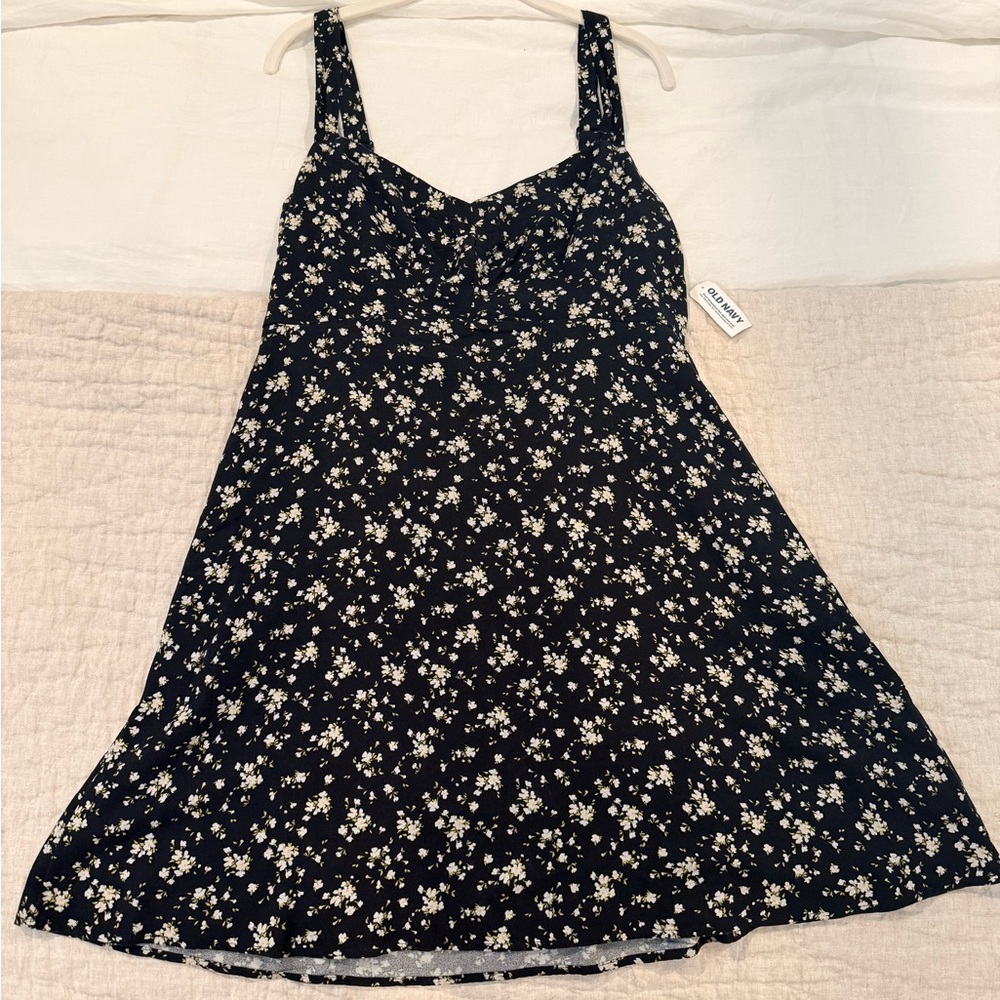 Black Floral Slip Dress